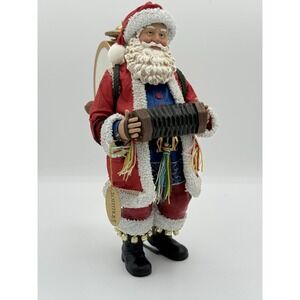 Possible Dreams‎ Clothtique Santa One Man Band  Drum Accordion Jingle Bells 11"